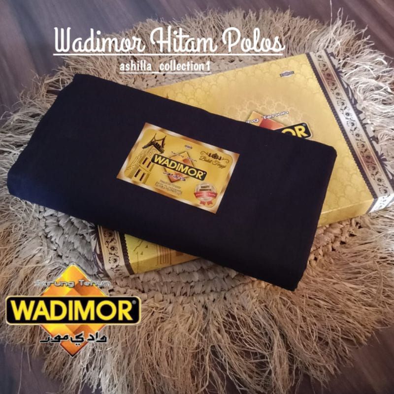 Sarung WADIMOR Motif Bali Khusus Warna Hitam Original