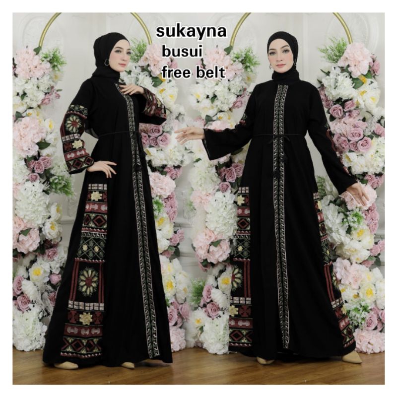 Abaya Sukayna / Gamis Hitam / Dress Hitam / Gamis Arab / Abaya Arab