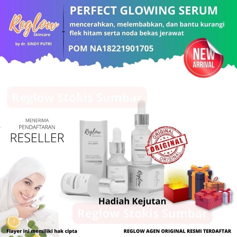 [COD bisa] Serum Ready Stok Beli 3 Bonus Sheet Mask Serum Reglow Perfect Glowing Whitening by Reglow Indonesia mencerahkan memutihkan menghilangkan jerawat anti aging menunda penuaan halal BPOM