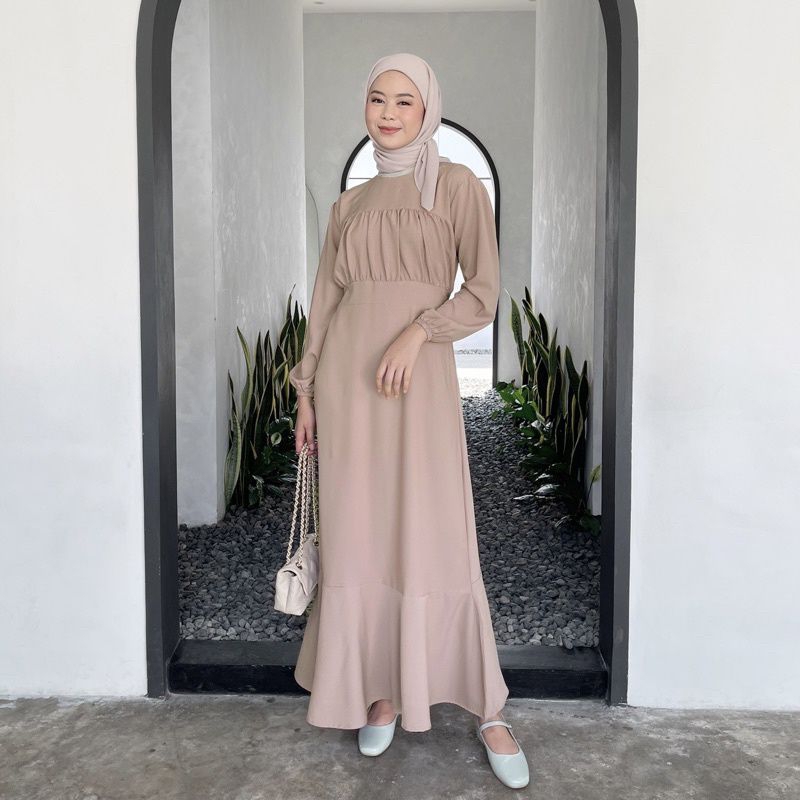A1 LALUNA GAMIS MUSLIM DRESS KOREA REMAJA MODEL FASHION MUSLIM TERBARU KEKINIAN