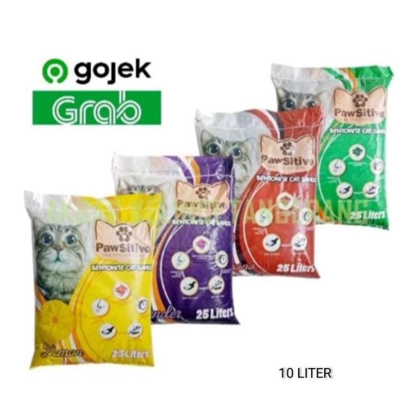 Pasir Kucing Pawsitive 10Liter Promo (Go-jek only) pasir kucing gumpal bentonite catsand