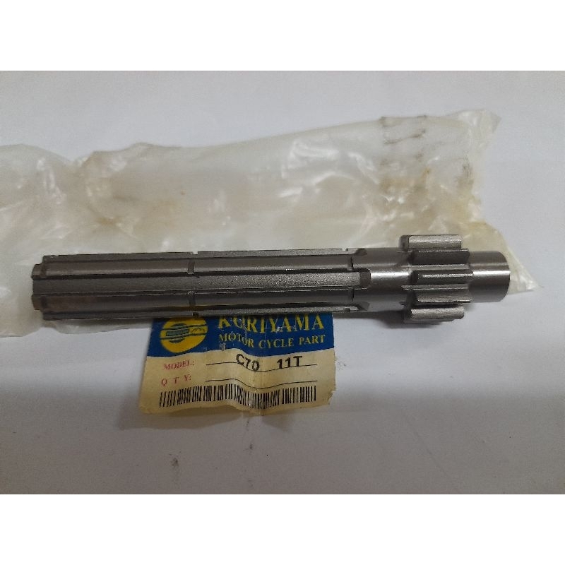 AS KOPLING KUPLING/LAWAN DARI AS GEAR GIR DEPAN/MAIN SHAFT  HONDA C70 HONDA 70 11T 11 Mata