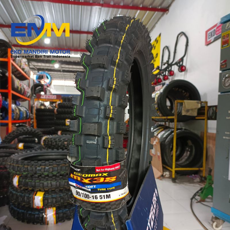 Ban trail GTX grasstrack 90/100-16 Dunlop geomax mx3s soft ban trail belakang ring 16 bebek modif ko