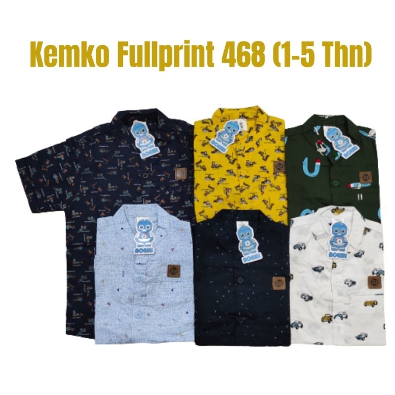 Kemeja Anak Fullprint 468 (1-5 Tahun)