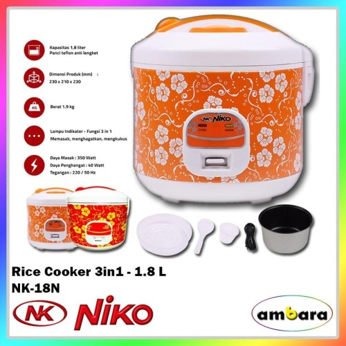 RICE COOKER MEGIC COM  MURAH  NK-18 NIKO 1.8 LITER GARANSI RESMI