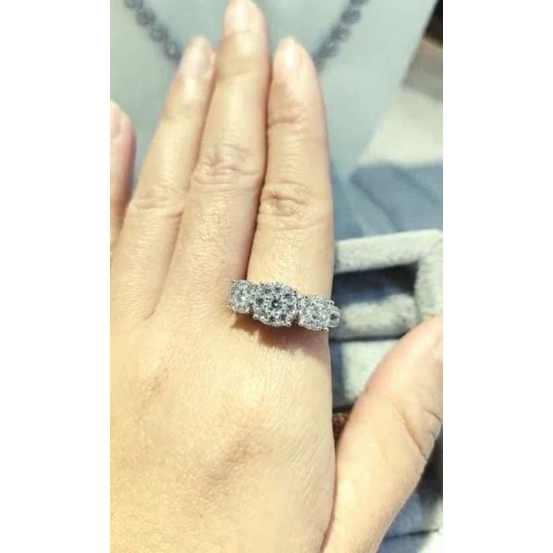 cincin trilogy diamond silver
