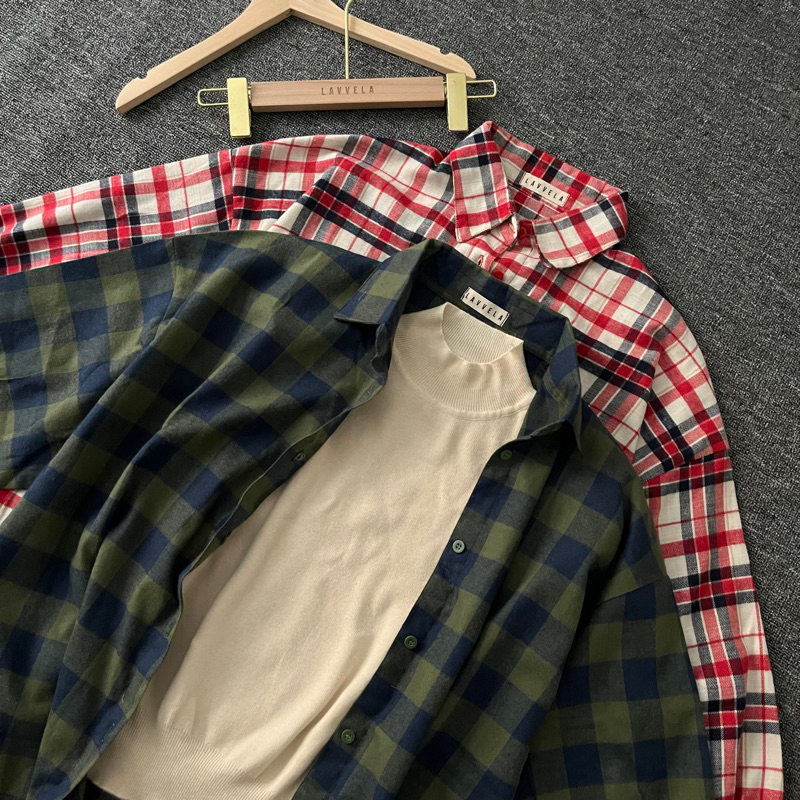 GIA FLANNEL OVERSIZE LAVVELA KEMEJA FLANNEL TARTAN PLAID