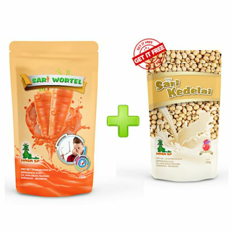 

Paket minuman serbuk sari wortel + Soya sari kedelai Naga SP