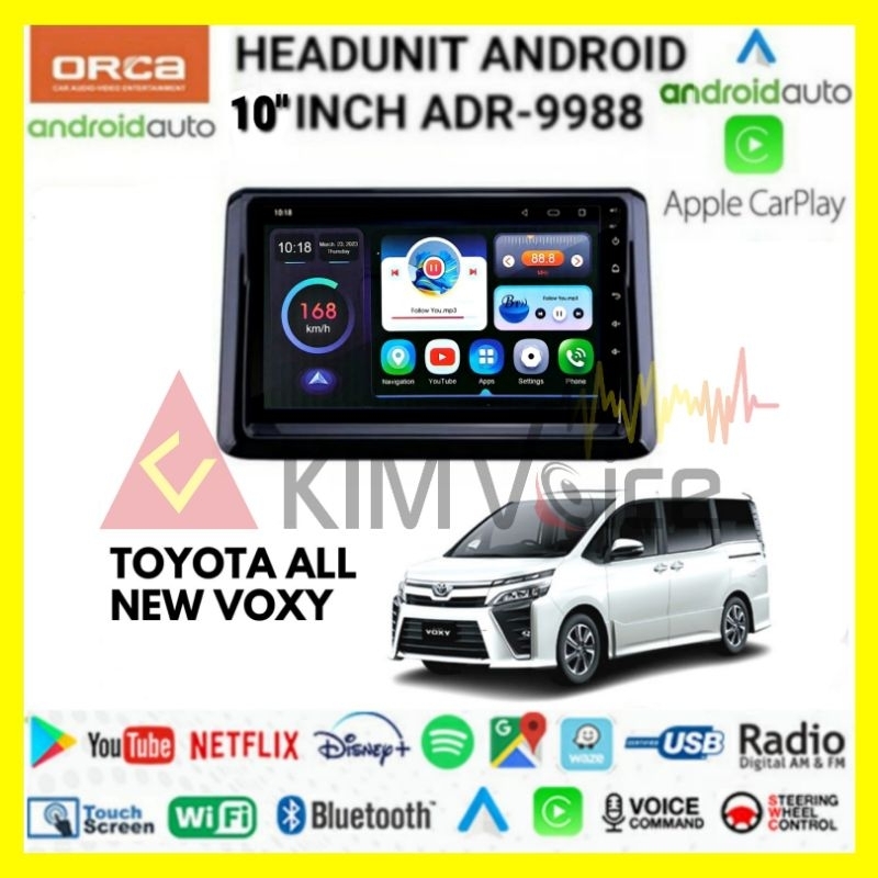 Head unit Android Orca ADR-9988 10 Inch OEM Voxy