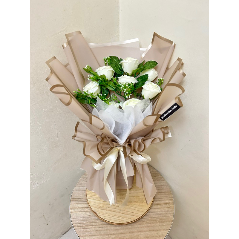buket bunga artificial wrapping premium