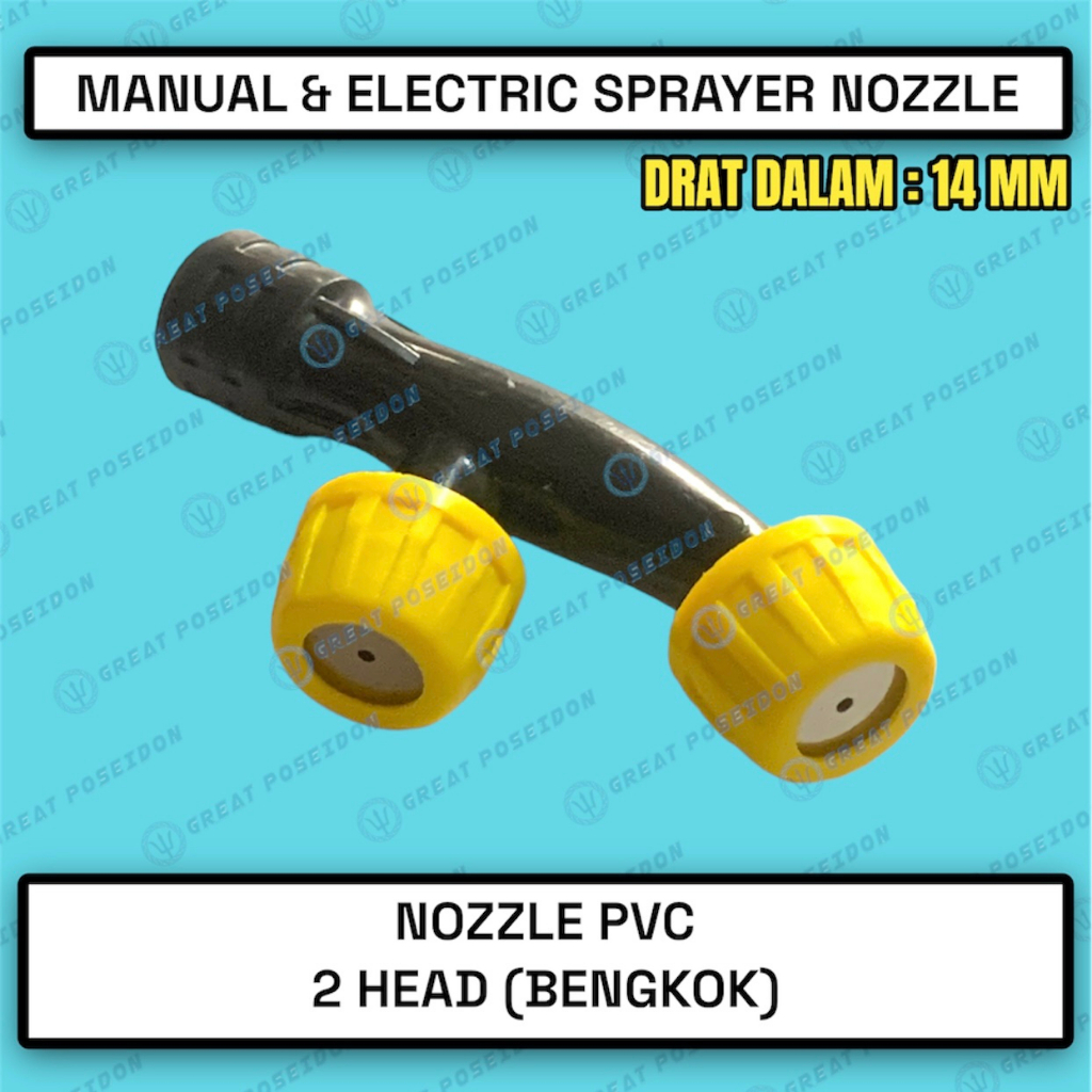 Nozzle plastik 2 kepala / 2 lubang / titik / mata sprayer elektrik