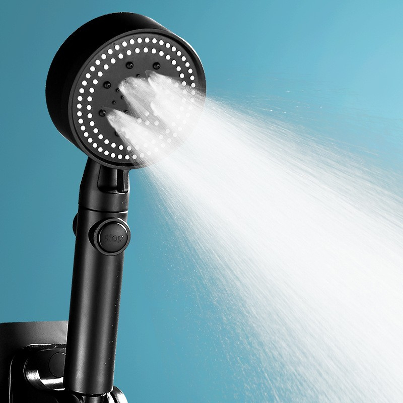 SET Kepala Shower Mandi Hitam Premium