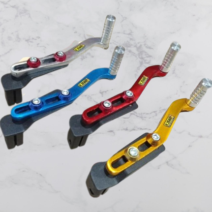 Pedal Overan Perseneleng Underbone Warna Merah Gold Silver Biru Pedal Gigi Operan Perseneling CNC Earls Universal Warna Merah Kuning Putih Biru