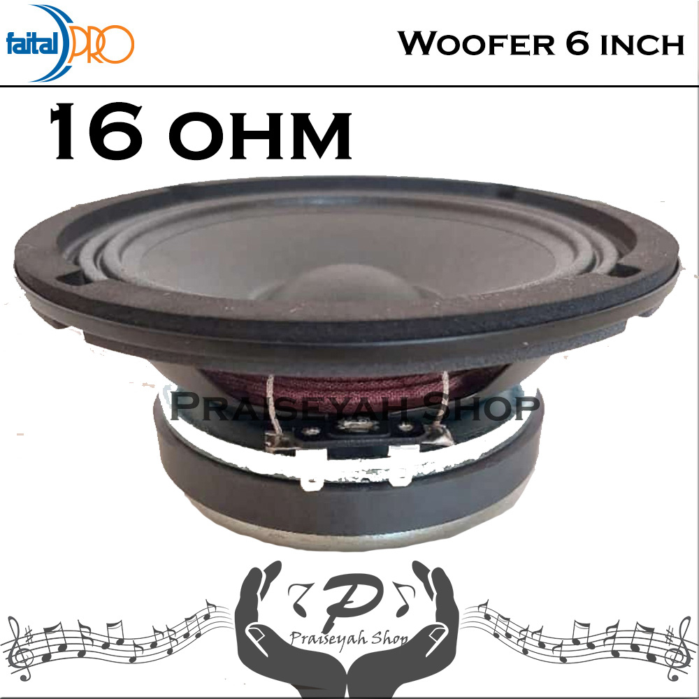 Faital Woofer Speaker Komponen 6 inch 6FE200 8 atau 16 ohm