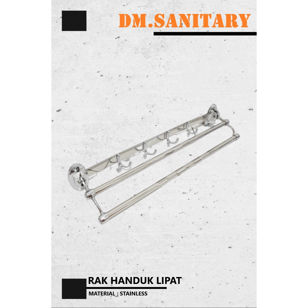RAK HANDUK LIPAT 2 SUSUN RAK HANDUK GANTUNG RAK HANDUK MINIMALIS TEBAL