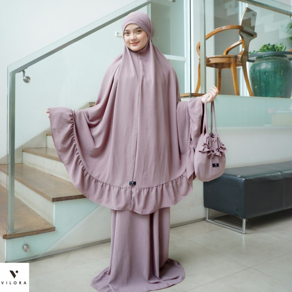 Vilora - Mukena Dewasa Crinkle Airflow Premium 3in1 (Vania Prayer Set)