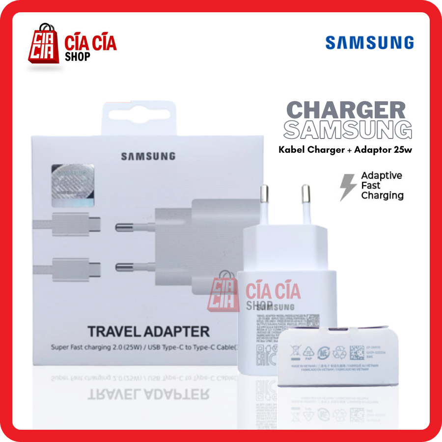 Charger adaptor samsung galaxy note 10  type C to type C PD super fast charging 25W