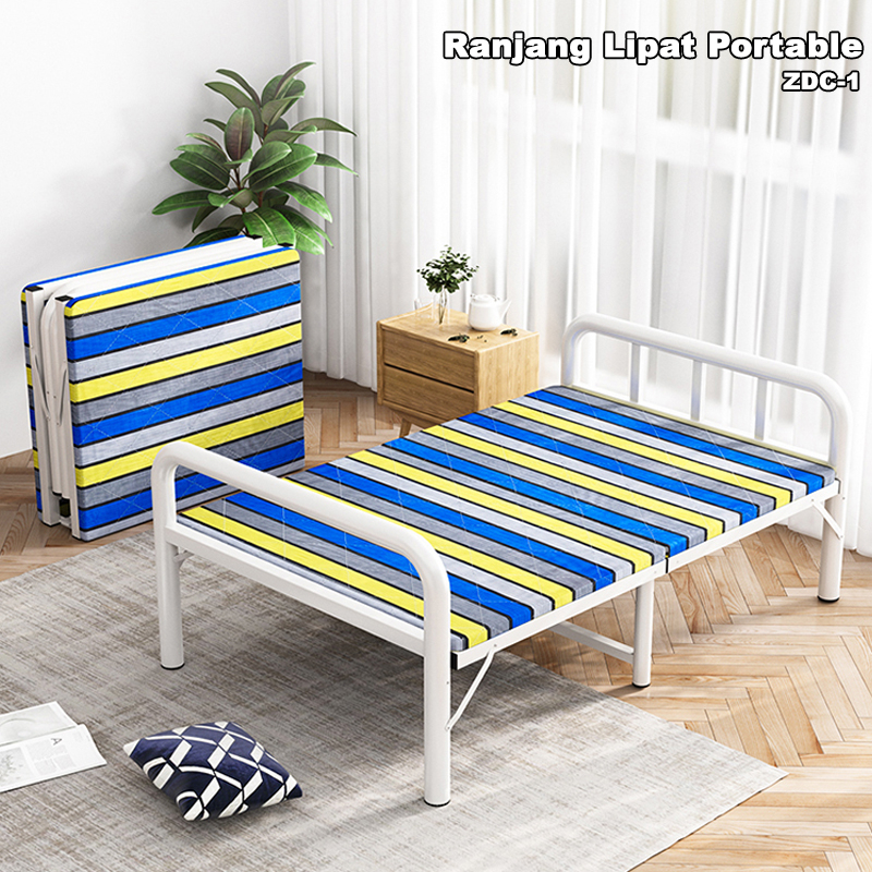 Ranjang Lipat 75CM &amp; 100CM / Folding Bed Kayu Portable ZDC-1 / Tempat Tidur Lipat worldhome66