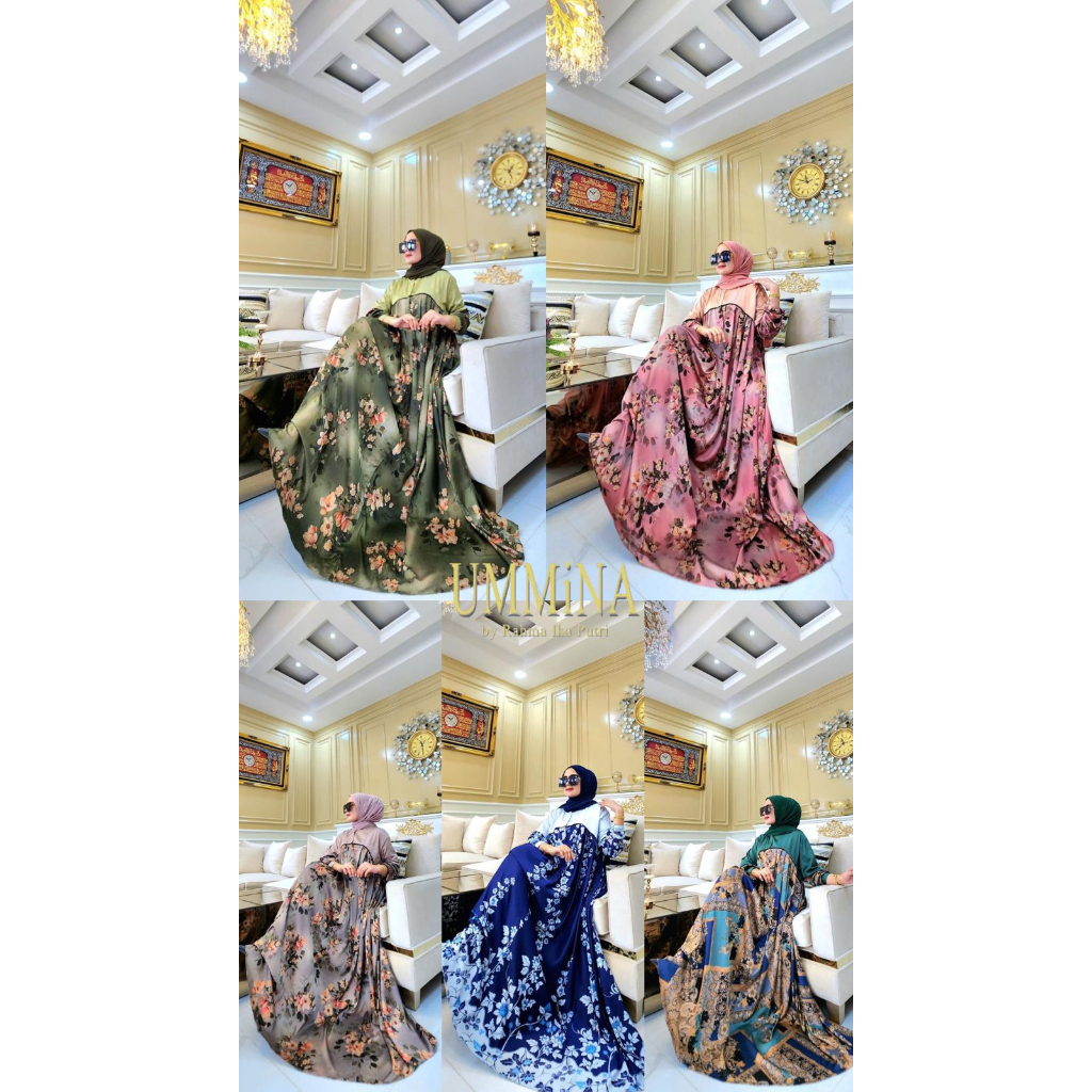 GAMIS SYARI MEWAH ZALLINA SERIES SIMPEL GAMIS ELEGAN BY AZZAHRA SYARI