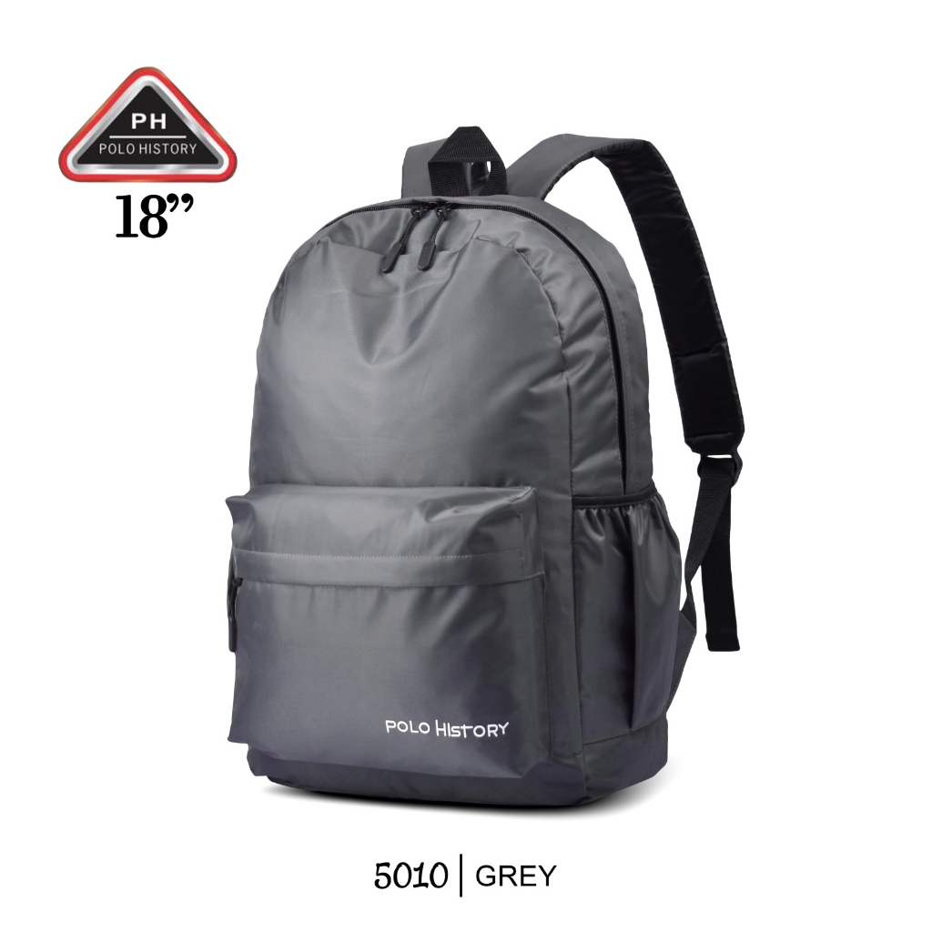 ( DHB ) Tas Ransel Sekolah SD / SMP Unisex Polo History 5010 '18 inchi  / Kuliah / Kerja / laptop { Waterfroof }