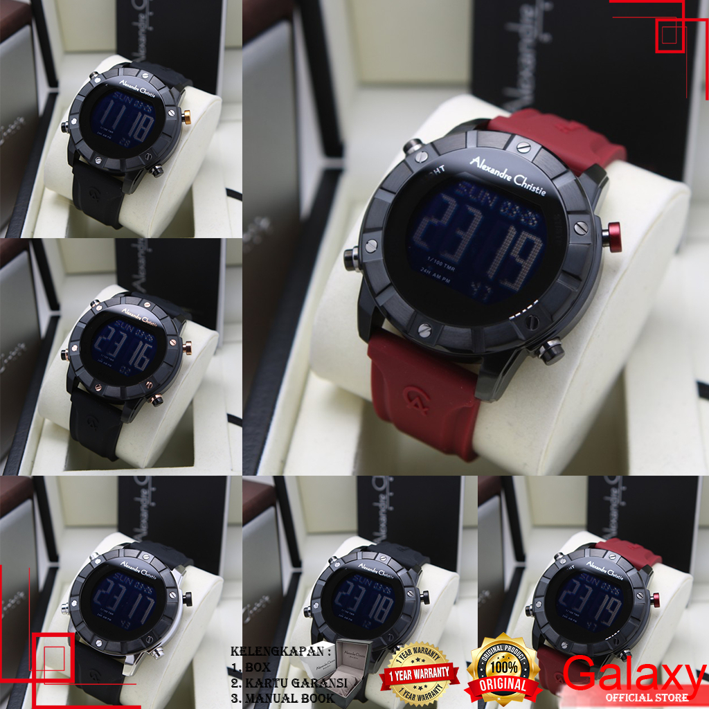 ALEXANDRE CHRISTIE JAM TANGAN PRIA JAM TANGAN ORIGINAL JAM TANGAN TERBARU JAM TANGAN DIGITAL COWOK A