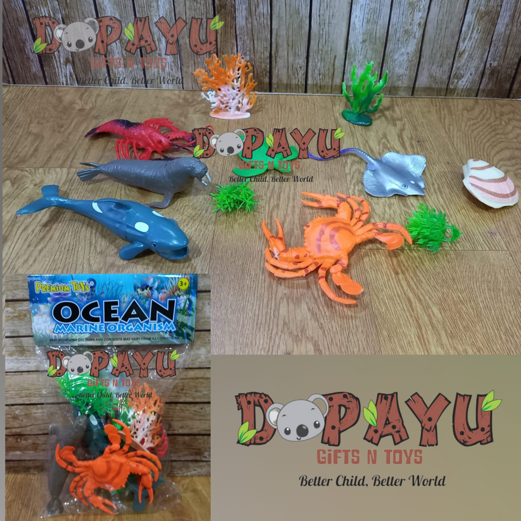 MAINAN IKAN HEWAN LAUT KARET OCEAN MARINE ORGANISM PR17769