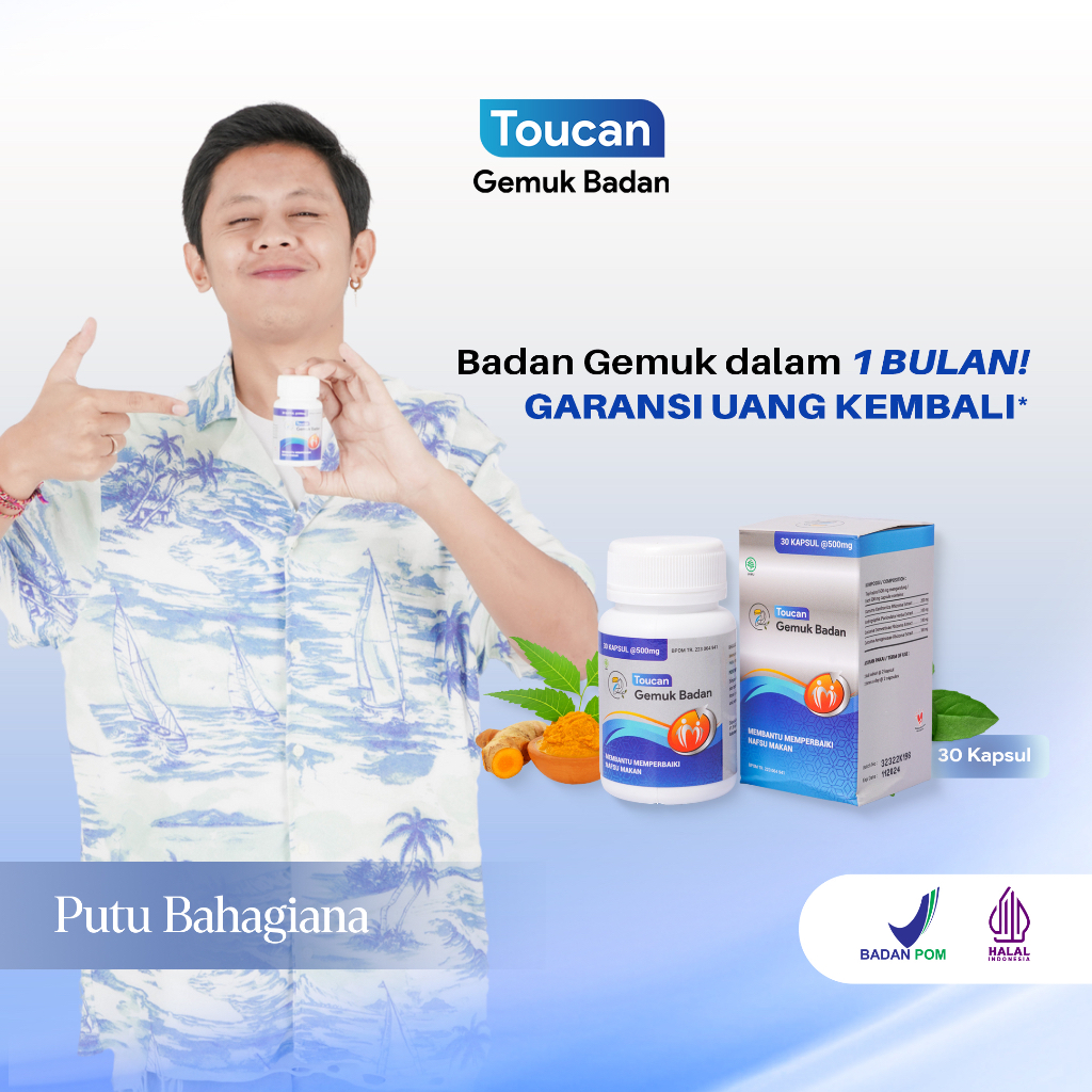 [ 1 PCS ] GARANSI UANG KEMBALI !!! Penggemuk Herbal | Multivitamin Penambah Nafsu Makan BPOM | TIDAK ADA EFEK SAMPING