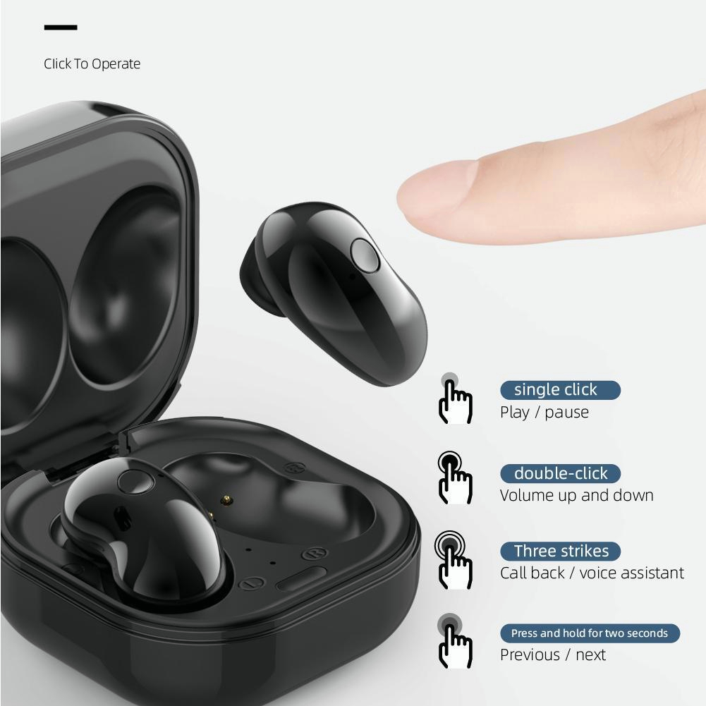 TWS Color Earphone Bluetooth Wireless Gaming Earbuds Noise-cancelling e-sports Headphones Headset low delay Intelligent Digital Display Breathing Lamp Waterproof Upgraded Bluetooth 5.1 - S6 SE,S6 PLUS(COD)