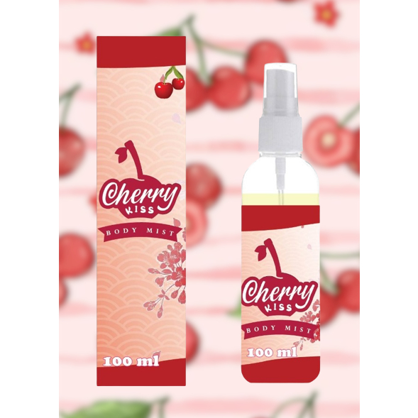 Kanzo - Parfum Body Mist Cherry Kiss 100ml Premium / Body Mist Cherry Kiss 100ml Best Seller / Parfum Cherry 100ml Murah