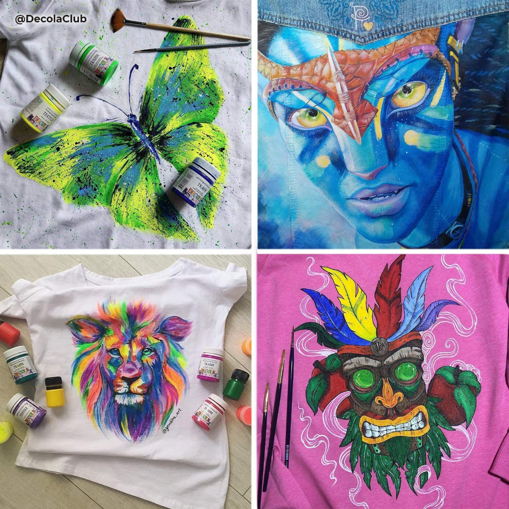 Nevskaya Palitra Decola Acrylic Paint For Textile Pastel Set 20ml in Plastic jar