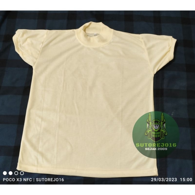kaos lengan pendek kerah leher tinggi polisi satpam