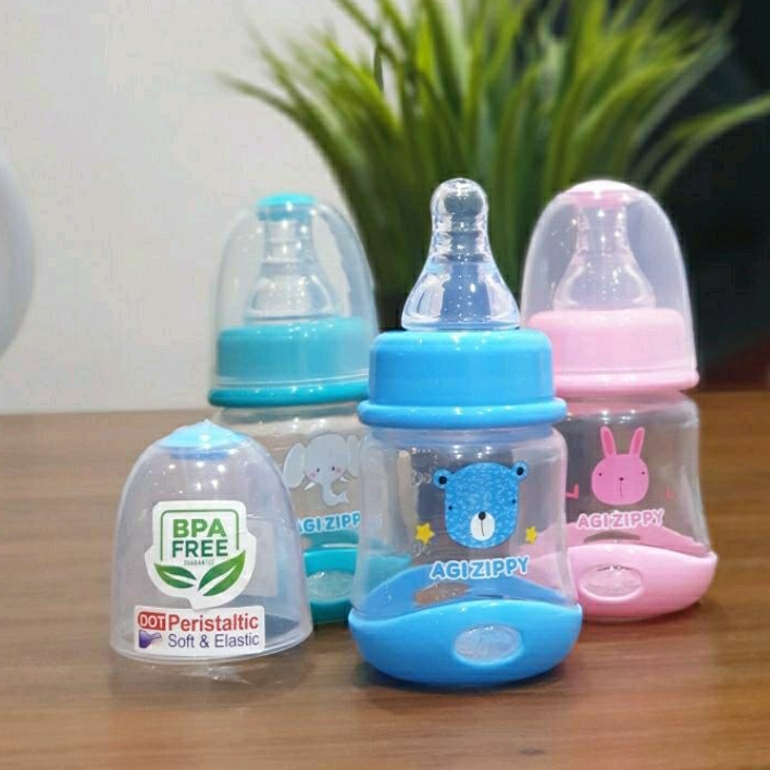 Zippy Botol Bayi Newborn 75ml | 60ml Peristaltic Slim Neck 0-3 Bulan BPA Free Soft &amp; Elastic