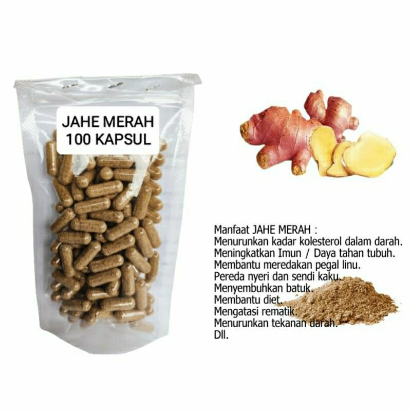 

JAHE MERAH 100 KAPSUL OBAT HERBAL TERBAIK TOPP SELLER JATIM (PREMIUM QUALITY)