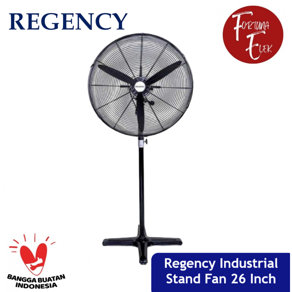 REGENCY Tornado Stand Fan 26 inch ZTST 26 Kipas Industri Berdiri Full Besi Aluminium