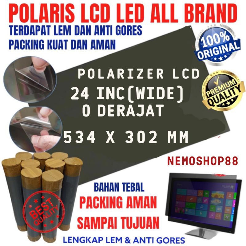 COD Polaris Polarizer LCD 24 Inch 0 Derajat Polarized Polarizer LCD TV