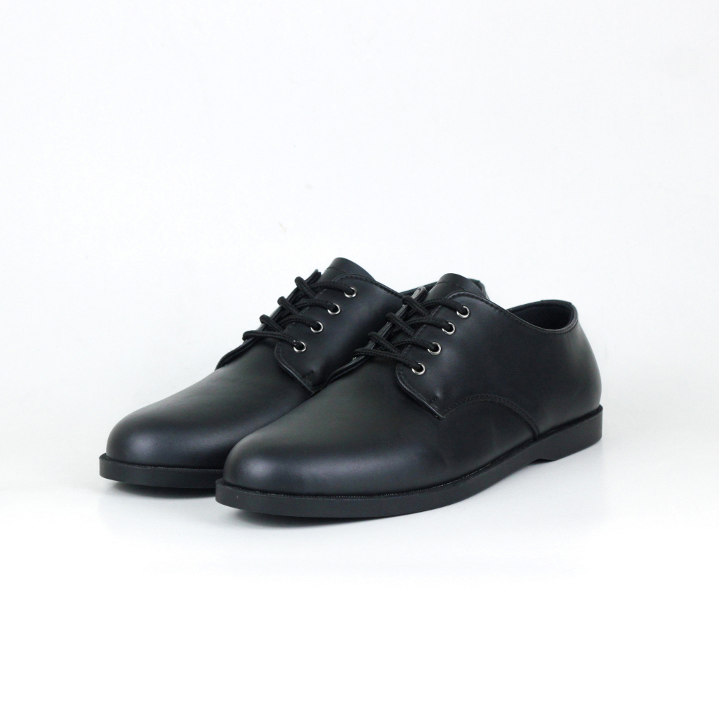 ELVRA Footwear - Sepatu Pria Formal Pantofel Casual Kerja - Move Full Black