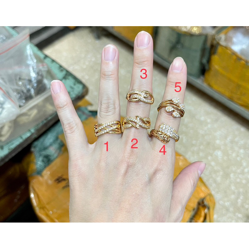 Fifi Fashion Cincin Fashion Model Perhiasan Lapis Emas C0037