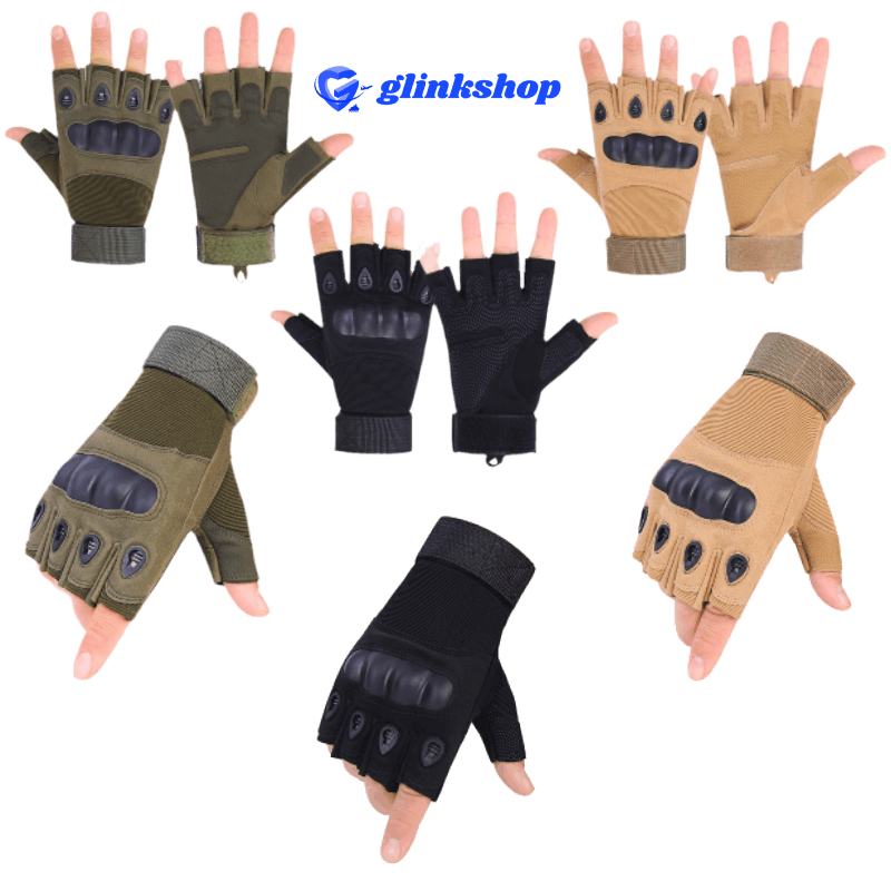 Sarung Tangan Tactical Half Finger / Full Finger Tactical Army / ST Sepeda Sarung tangan Motor Biker Gloves Military Trail Cross Gym Fitness Mtb Setengah Jari Sarung Tangan PU