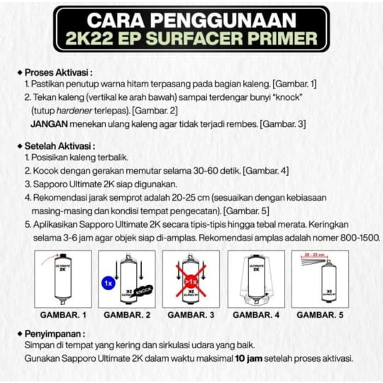 Pilok Sapporo Ultimate EP PRIMER SURFACER 2K22 EPOXY 2K 2K04
