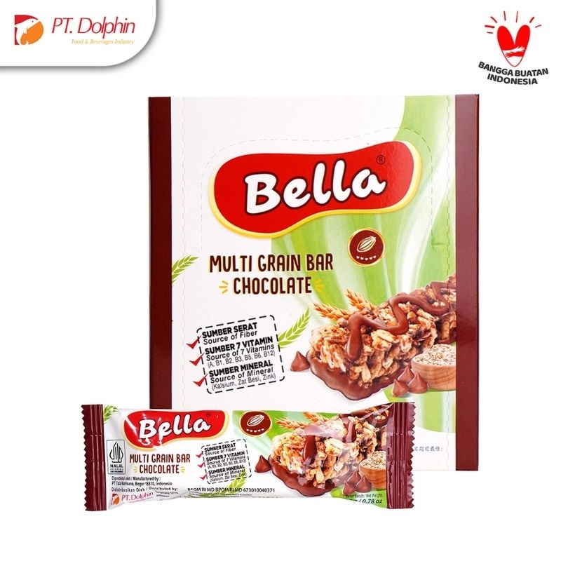 Bella Multi grain cereal BAR choco 22 gram