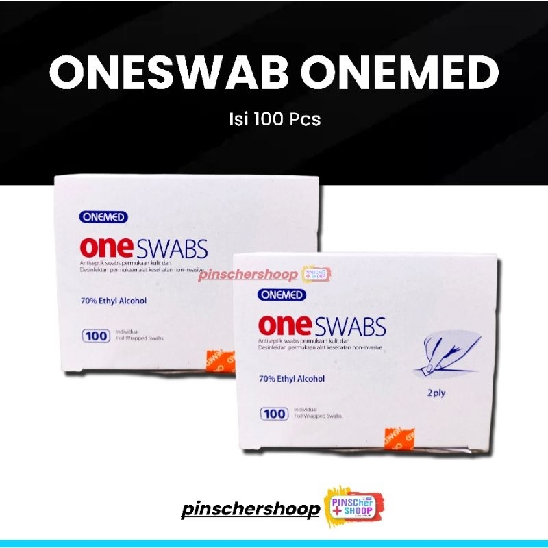 OneSwab Alkohol Swab Isi 100 Antiseptik Kasa Alcohol Pre Pads