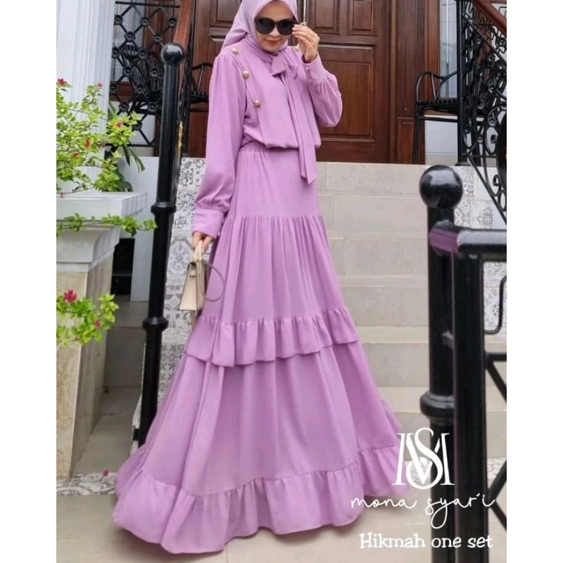 HIKMAH ONE SET GAMIS DRESS BY MONA SYARI M.E