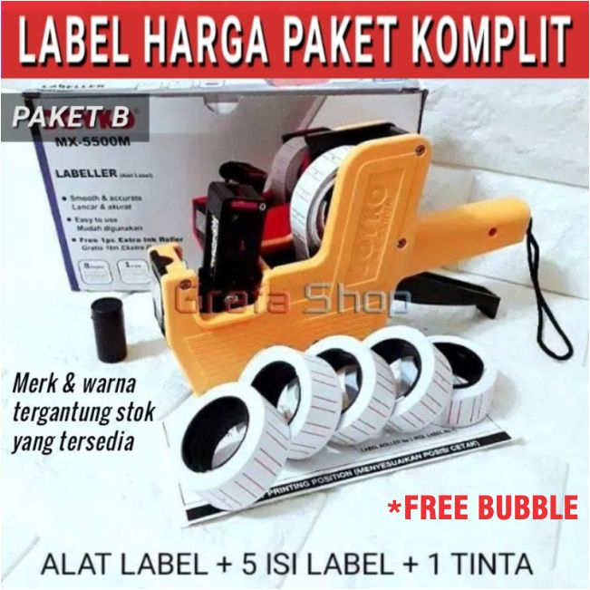 

mesin label harga barang [mx5500] / alat cetak label 1 baris - bukan merk joyko