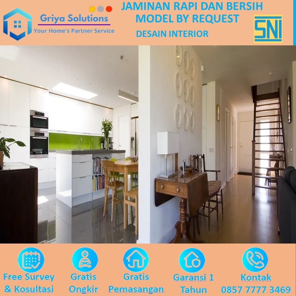 Partisi Gypsum GRC Sekat Dinding 2 sisi Modern Minimalis volume 21 - 50m2