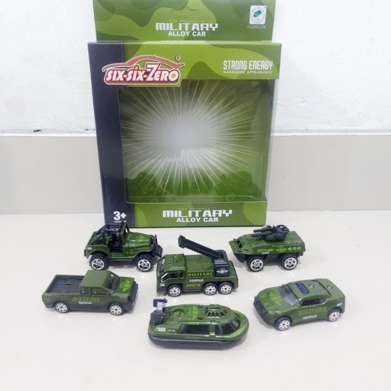 Diecast Set Kendaraan Militer Alloy - Mainan Miniatur Mobil Mobilan Tentara Koleksi Anak Dewasa