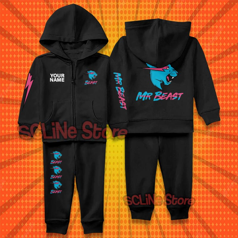 Jaket Anak MR BEAST Setelan Anak MR BEAST YOUTUBER NO 1