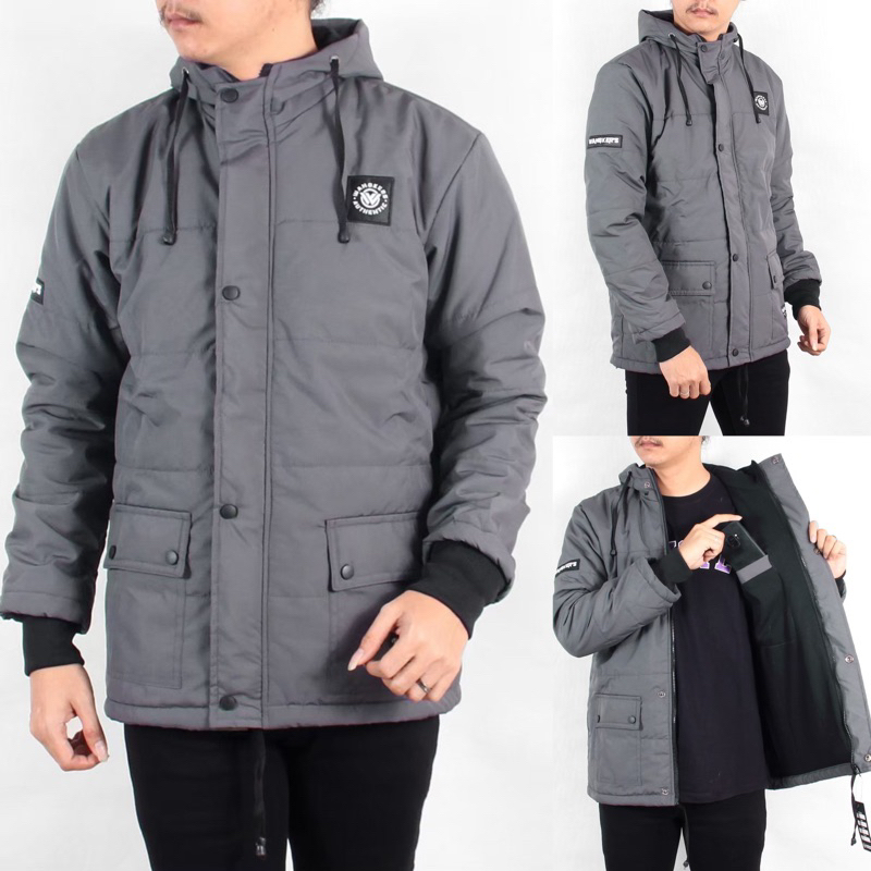 Jacket puffer kembung grey