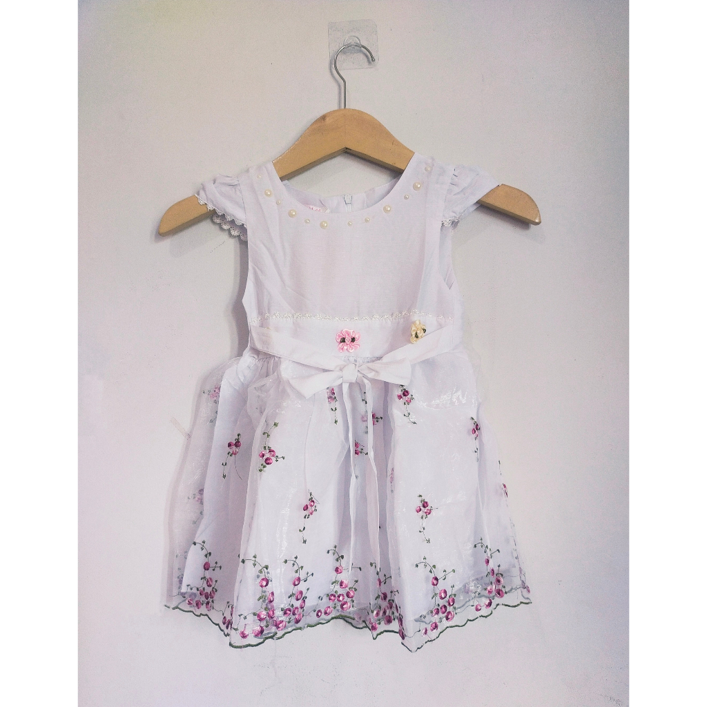 Udlia Dress Pesta Anak Bunga Dress Putih 2th 3th 4th 5th 6th