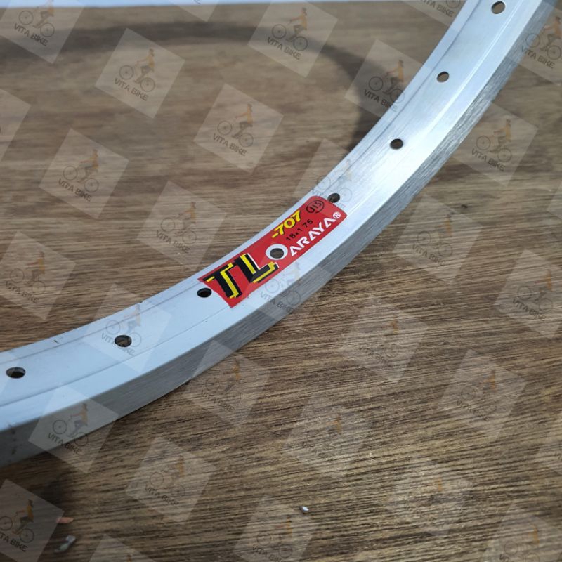 Velg Rims Sepeda 18 BMX Mini 28 atau 36 Hole Araya Silver TL-707