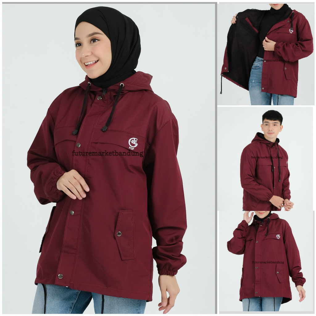 Jaket pria wanita jumbo IKC 002 distro cbr six Bandung keren grosir pakaian pria H0D7 jacket jaket parasut parasit jaket gunung pria wanita WATERPROOF ORIGINAL FCF